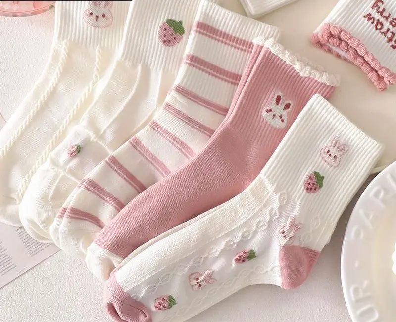Warm sweet & girly mid calf socks