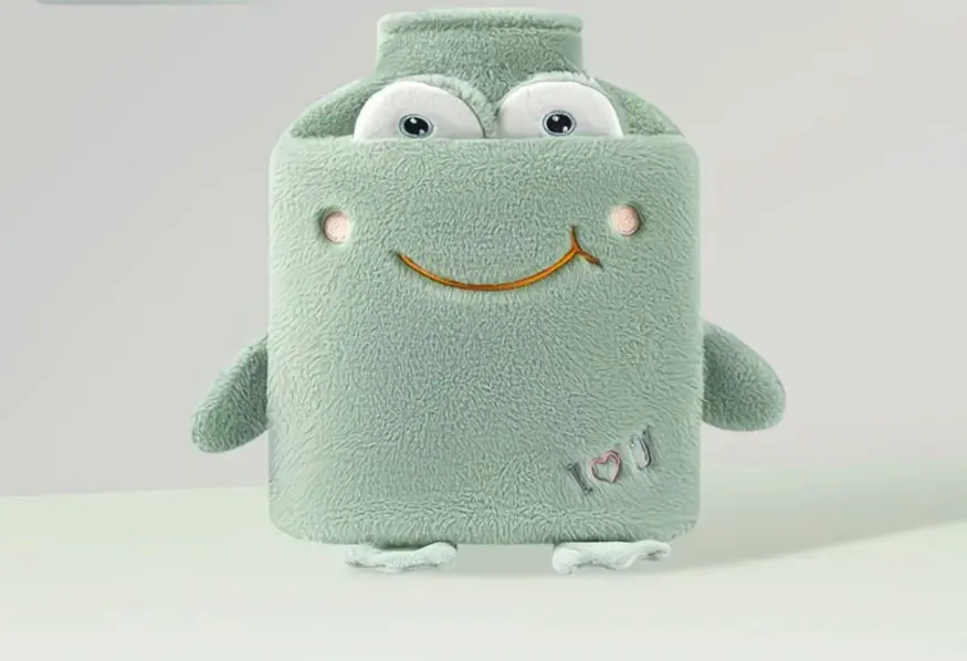 Hot Water Bottle with Plush Cover