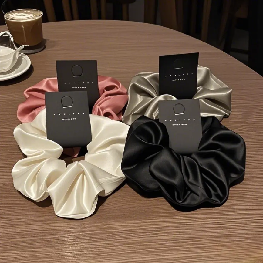 Jumbo silk hair elastics