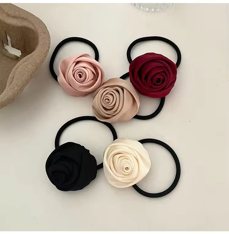 Elegant Floral Elastic Hair Ropes