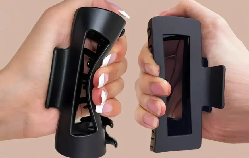 Large Matte Black Oversized Hair Clamps