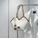 Chic Chocolate Brown Textured Carryall Tote