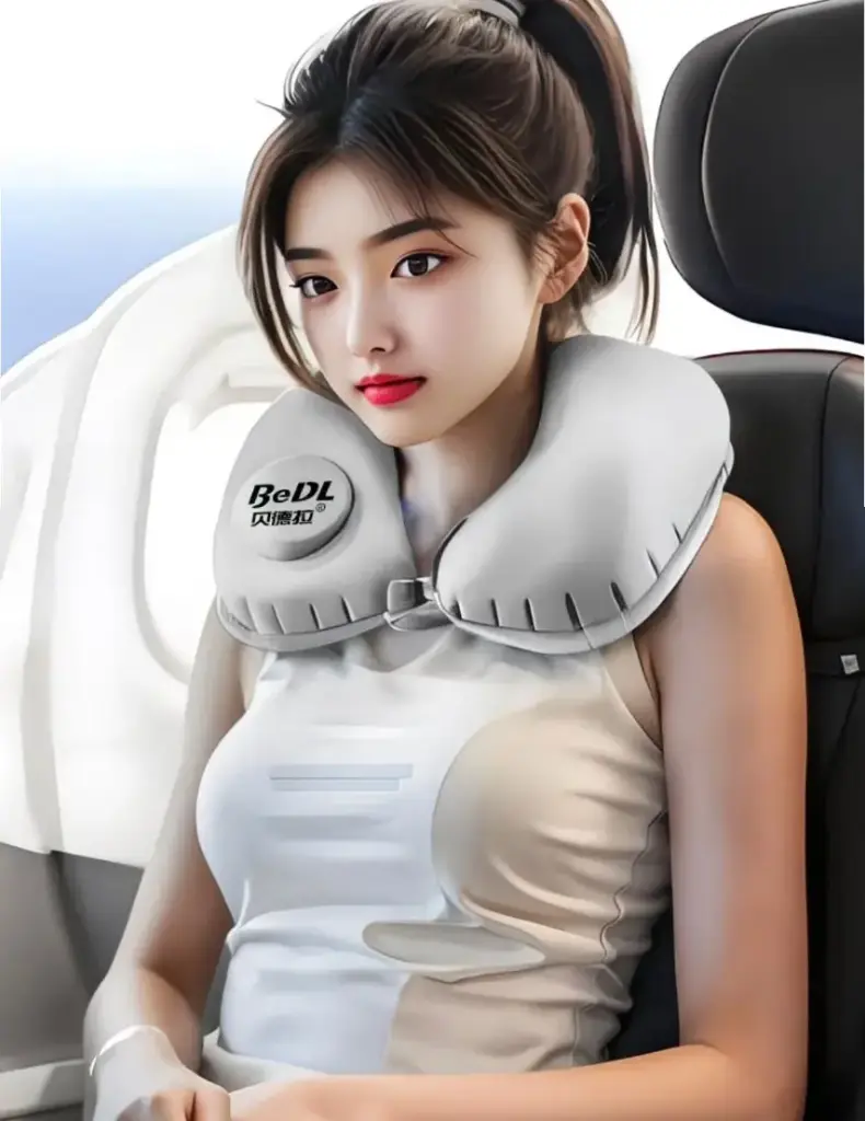 Air filled Inflatable Travel Neck Pillow