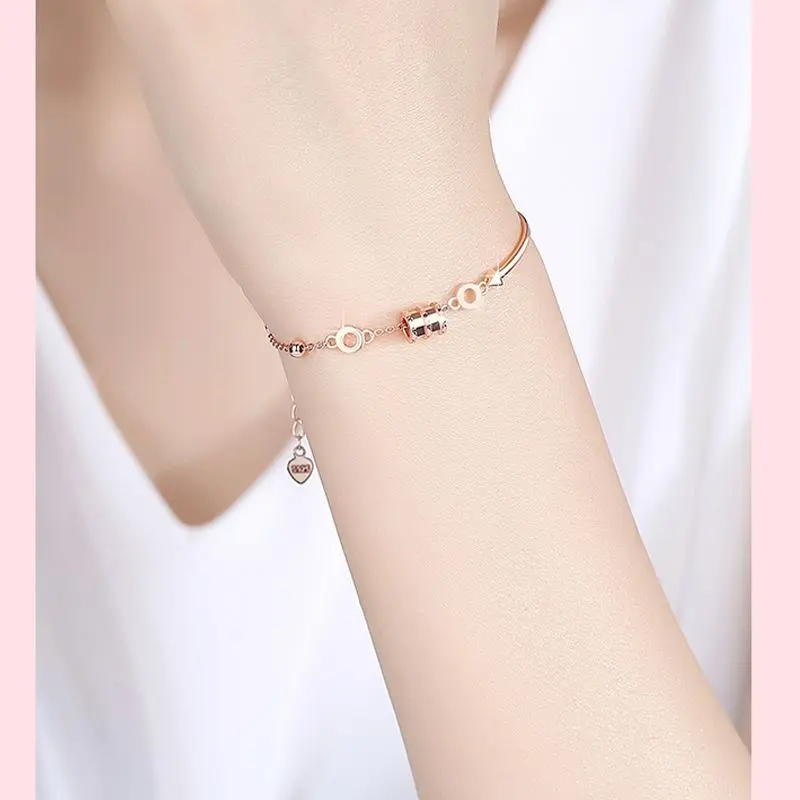Minimalist Rose Gold Charm Bracelet
