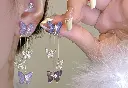Enchanting Purple Butterfly Dangle Earrings